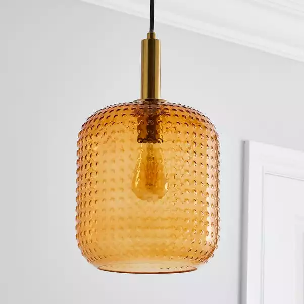 Dunelm Amber Retro 1 Light Pendant Ceiling Fitting 4 Dunelm Amber Retro 1 Light Pendant Ceiling Fitting - Image 2