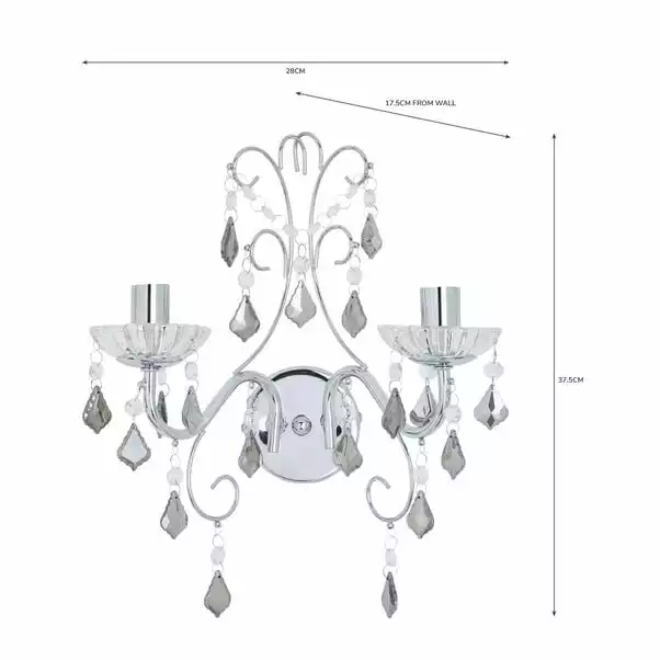 Dunelm Sophy 2 Light Wall Light 7 Dunelm Sophy 2 Light Wall Light - Image 5