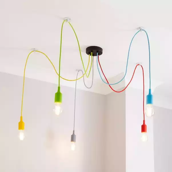 Dunelm Rainbow Flex 5 Light Spider Ceiling Fitting 3 Dunelm Rainbow Flex 5 Light Spider Ceiling Fitting