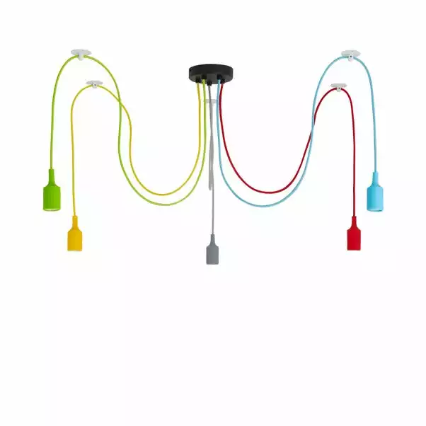 Dunelm Rainbow Flex 5 Light Spider Ceiling Fitting 7 Dunelm Rainbow Flex 5 Light Spider Ceiling Fitting - Image 5