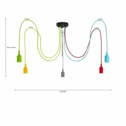 Dunelm Rainbow Flex 5 Light Spider Ceiling Fitting 13 Dunelm Rainbow Flex 5 Light Spider Ceiling Fitting -all lighting Sales Store 30733517 alt07