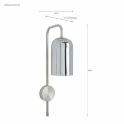 Dunelm Palazzo Chrome Easy Fit Plug In Wall Light 13 Dunelm Palazzo Chrome Easy Fit Plug In Wall Light -all lighting Sales Store 30733685 alt07