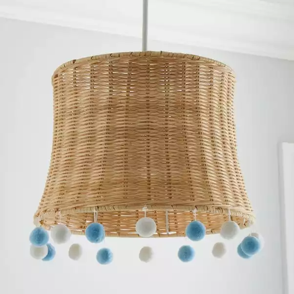 Dunelm Fiesta Rattan Pom Pom Easy Fit Pendant Shade 4 Dunelm Fiesta Rattan Pom Pom Easy Fit Pendant Shade - Image 2
