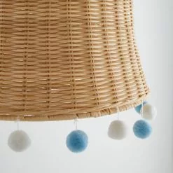 Dunelm Fiesta Rattan Pom Pom Easy Fit Pendant Shade 9 Dunelm Fiesta Rattan Pom Pom Easy Fit Pendant Shade -all lighting Sales Store 30734618 alt02