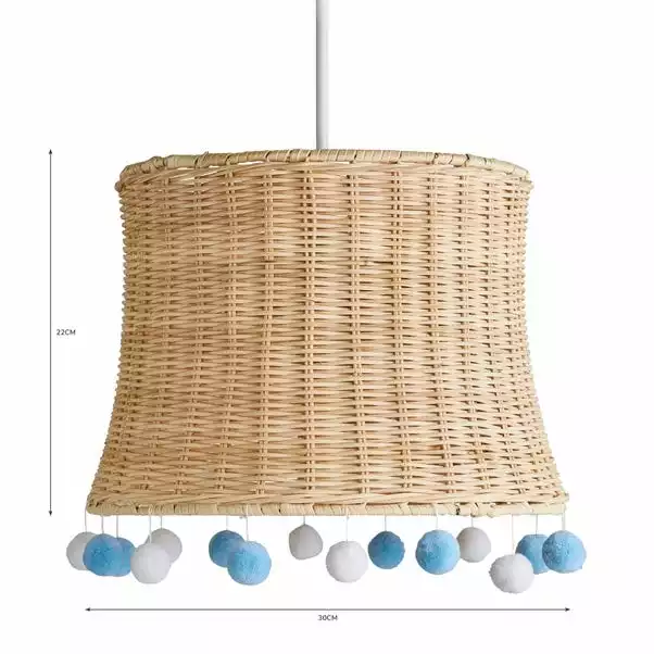 Dunelm Fiesta Rattan Pom Pom Easy Fit Pendant Shade 7 Dunelm Fiesta Rattan Pom Pom Easy Fit Pendant Shade - Image 5
