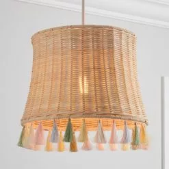Dunelm Fiesta Rattan Tassel Easy Fit Pendant Shade