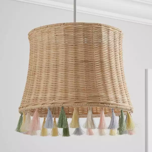 Dunelm Fiesta Rattan Tassel Easy Fit Pendant Shade 4 Dunelm Fiesta Rattan Tassel Easy Fit Pendant Shade - Image 2
