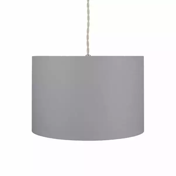 Dunelm Luna Drum Lamp Shade 20cm Dove Grey 6 Dunelm Luna Drum Lamp Shade 20cm Dove Grey - Image 4