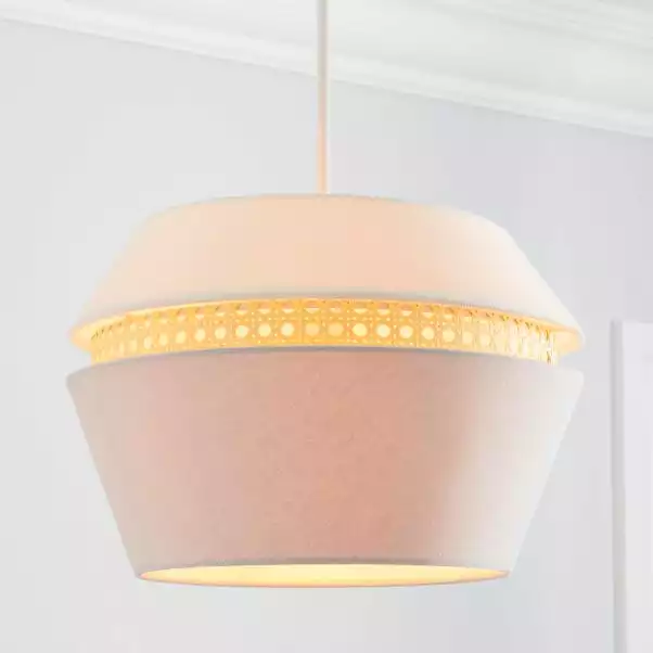 Dunelm Amira Cane Easy Fit Pendant Shade 3 Dunelm Amira Cane Easy Fit Pendant Shade