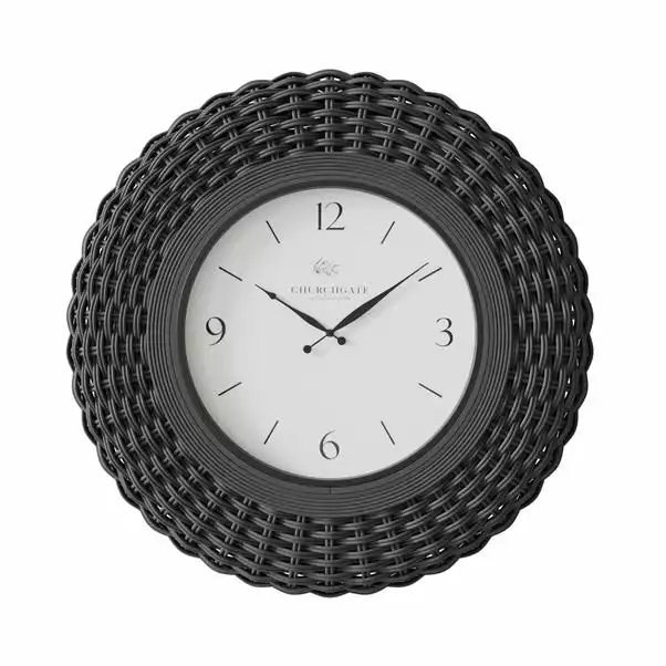 Dunelm Churchgate Wicker Silent Clock 3 Dunelm Churchgate Wicker Silent Clock