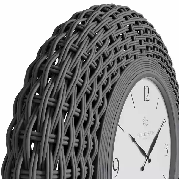 Dunelm Churchgate Wicker Silent Clock 4 Dunelm Churchgate Wicker Silent Clock - Image 2