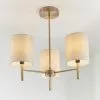Vogue Lighting Vogue Dewey Antique Brass 3 Light Flush Ceiling Fitting -all lighting Sales Store 30743006