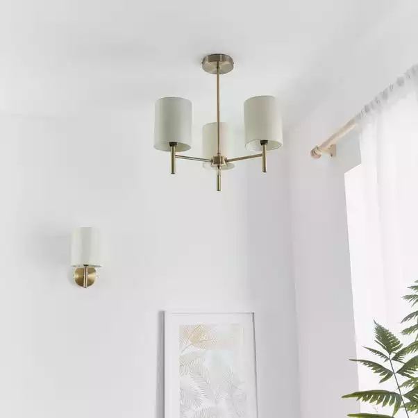 Vogue Lighting Vogue Dewey Antique Brass 3 Light Flush Ceiling Fitting 5 Vogue Lighting Vogue Dewey Antique Brass 3 Light Flush Ceiling Fitting - Image 3