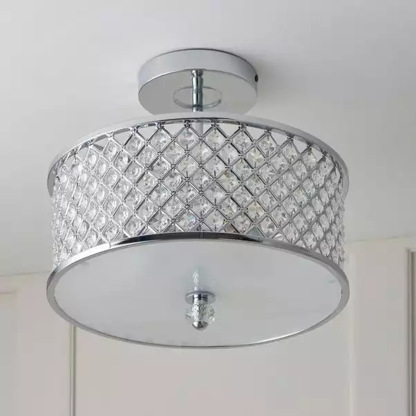 Vogue Lighting Vogue Crystal Hudson 3 Light Flush Ceiling Fitting 4 Vogue Lighting Vogue Crystal Hudson 3 Light Flush Ceiling Fitting - Image 2