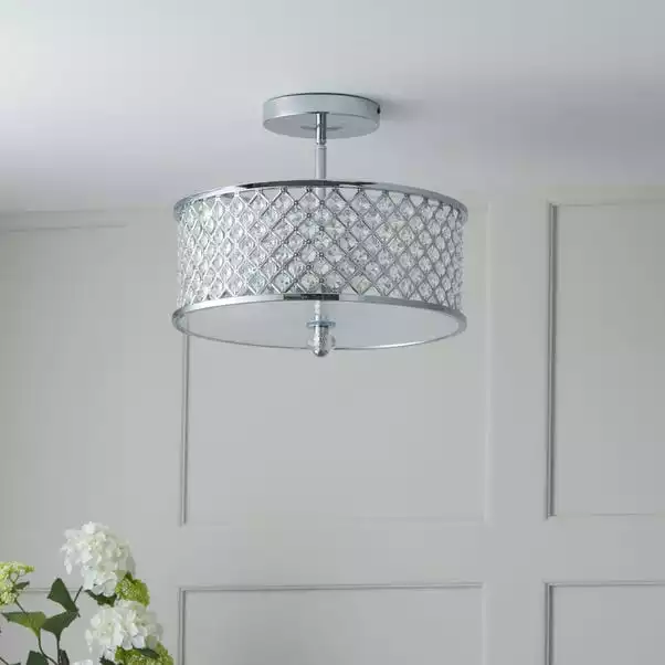 Vogue Lighting Vogue Crystal Hudson 3 Light Flush Ceiling Fitting 6 Vogue Lighting Vogue Crystal Hudson 3 Light Flush Ceiling Fitting - Image 4
