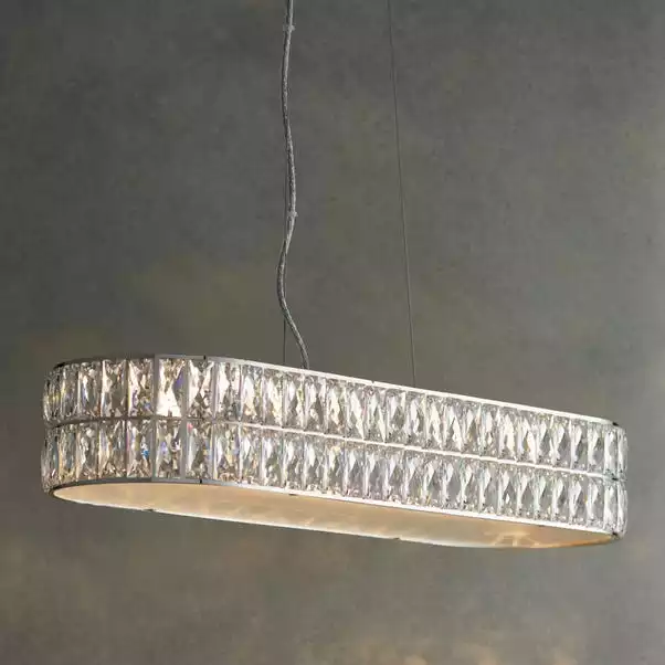 Vogue Lighting Vogue Crystal Armoury Integrated LED Diner Ceiling Fitting 75cm 3 Vogue Lighting Vogue Crystal Armoury Integrated LED Diner Ceiling Fitting 75cm