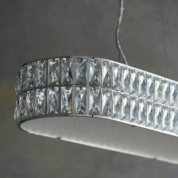 Vogue Lighting Vogue Crystal Armoury Integrated LED Diner Ceiling Fitting 75cm 6 Vogue Lighting Vogue Crystal Armoury Integrated LED Diner Ceiling Fitting 75cm - Image 4