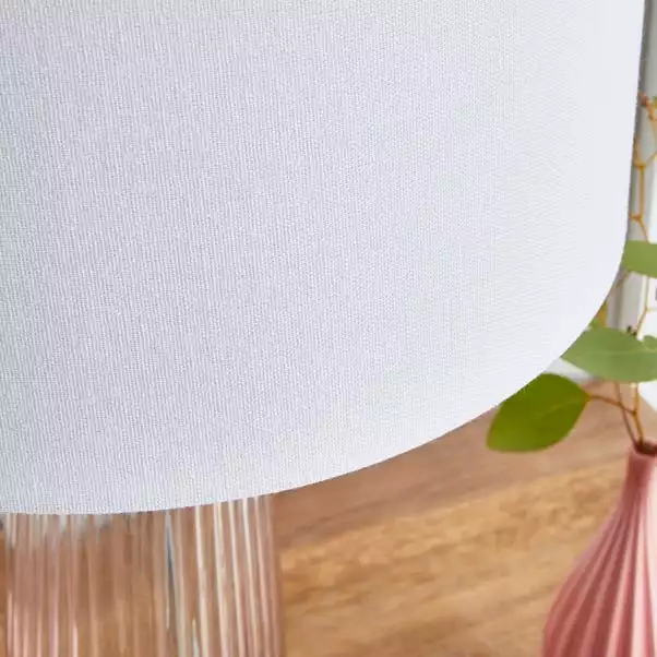 Dunelm Aero Ribbed Glass Table Lamp 5 Dunelm Aero Ribbed Glass Table Lamp - Image 4