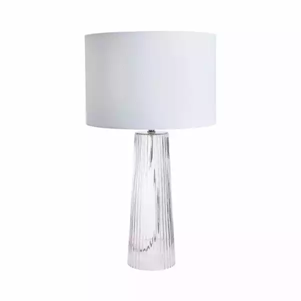 Dunelm Aero Ribbed Glass Table Lamp 6 Dunelm Aero Ribbed Glass Table Lamp - Image 5