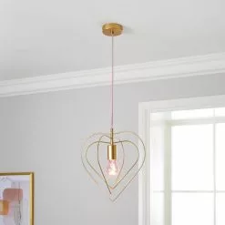 Dunelm Heart 1 Light Pendant Ceiling Fitting