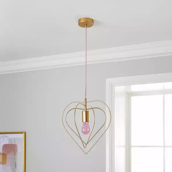 Dunelm Heart 1 Light Pendant Ceiling Fitting 4 Dunelm Heart 1 Light Pendant Ceiling Fitting - Image 2