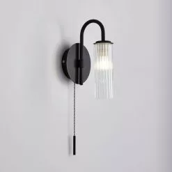 Dorma Henstone Black Bathroom Wall Light