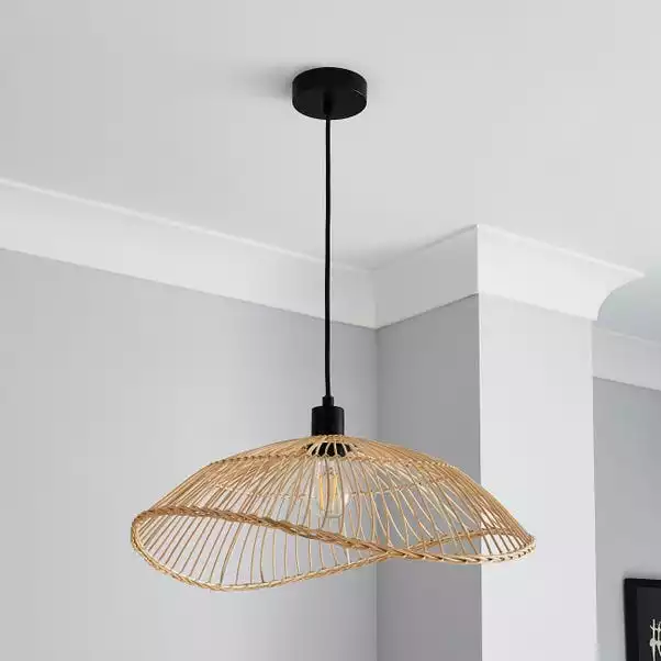Elements Jaula Rattan 1 Light Ceiling Fitting 4 Elements Jaula Rattan 1 Light Ceiling Fitting - Image 2