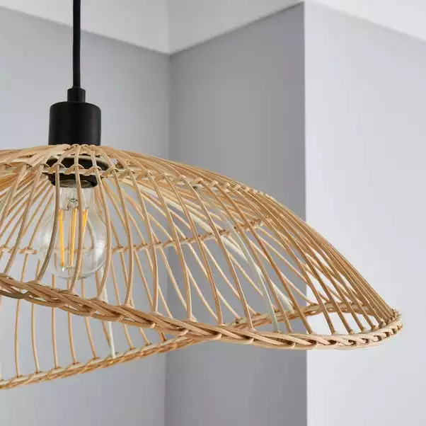 Elements Jaula Rattan 1 Light Ceiling Fitting 5 Elements Jaula Rattan 1 Light Ceiling Fitting - Image 3