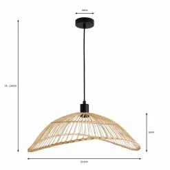 Elements Jaula Rattan 1 Light Ceiling Fitting 13 Elements Jaula Rattan 1 Light Ceiling Fitting -all lighting Sales Store 30752929 alt07