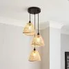 Elements Jaula 3 Light Rattan Cluster Fitting -all lighting Sales Store 30752931