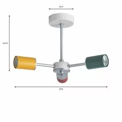 Dunelm Vevo 3 Light Semi Flush Ceiling Fitting 13 Dunelm Vevo 3 Light Semi Flush Ceiling Fitting -all lighting Sales Store 30752954 alt07