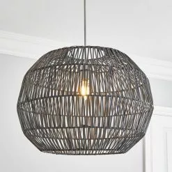 Dunelm Wicker Woven Easy Fit Pendant