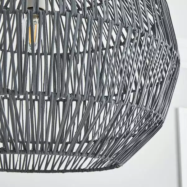 Dunelm Wicker Woven Easy Fit Pendant 5 Dunelm Wicker Woven Easy Fit Pendant - Image 3