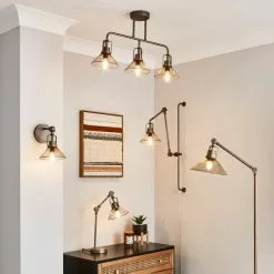 Dunelm Nicholas 3 Light Industrial Ceiling Fitting -all lighting Sales Store 30753354 alt06