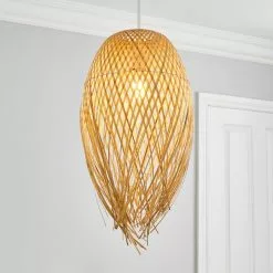 Dunelm Jasmine Rattan Easy Fit Pendant