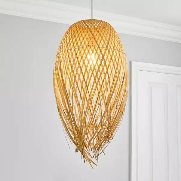 Dunelm Jasmine Rattan Easy Fit Pendant 3 Dunelm Jasmine Rattan Easy Fit Pendant