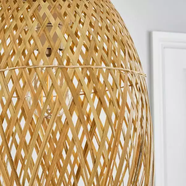 Dunelm Jasmine Rattan Easy Fit Pendant 5 Dunelm Jasmine Rattan Easy Fit Pendant - Image 3