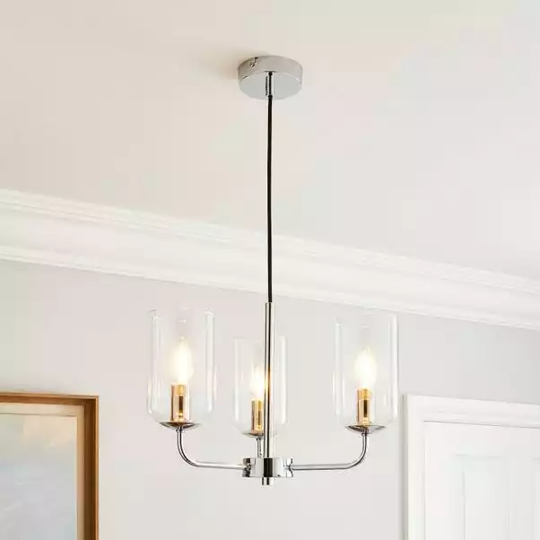Dunelm Palazzo Clear 3 Light Ceiling Fitting 3 Dunelm Palazzo Clear 3 Light Ceiling Fitting
