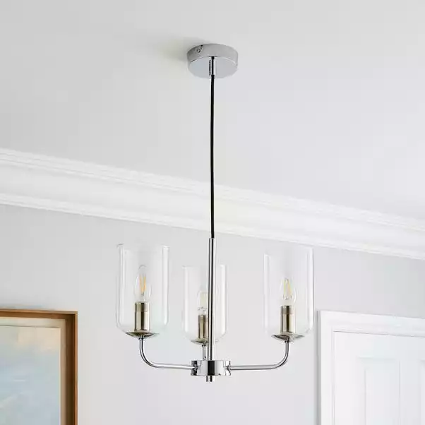 Dunelm Palazzo Clear 3 Light Ceiling Fitting 4 Dunelm Palazzo Clear 3 Light Ceiling Fitting - Image 2