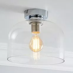 Dunelm Palazzo Clear 1 Light Flush Fitting