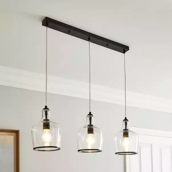 Dunelm Lenny 3 Light Black Diner Ceiling Fitting 3 Dunelm Lenny 3 Light Black Diner Ceiling Fitting