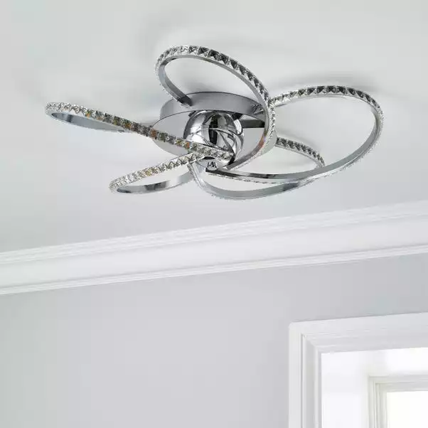 Dunelm Oria 5 Light LED Chrome Ceiling Fitting 4 Dunelm Oria 5 Light LED Chrome Ceiling Fitting - Image 2