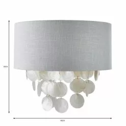 Dunelm Gemini Capiz Easy Fit Pendant -all lighting Sales Store 30753396 alt07