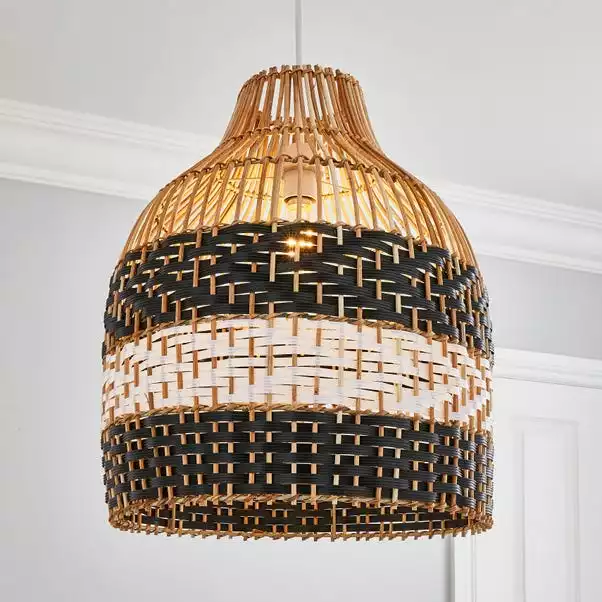 Dunelm Yanha Rattan Easy Fit Pendant 40cm 3 Dunelm Yanha Rattan Easy Fit Pendant 40cm