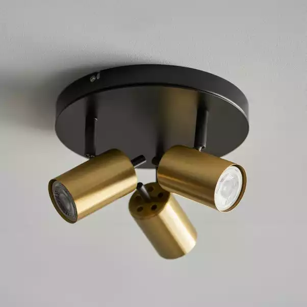 Dunelm Carter 3 Light Gold Spotlight 4 Dunelm Carter 3 Light Gold Spotlight - Image 2