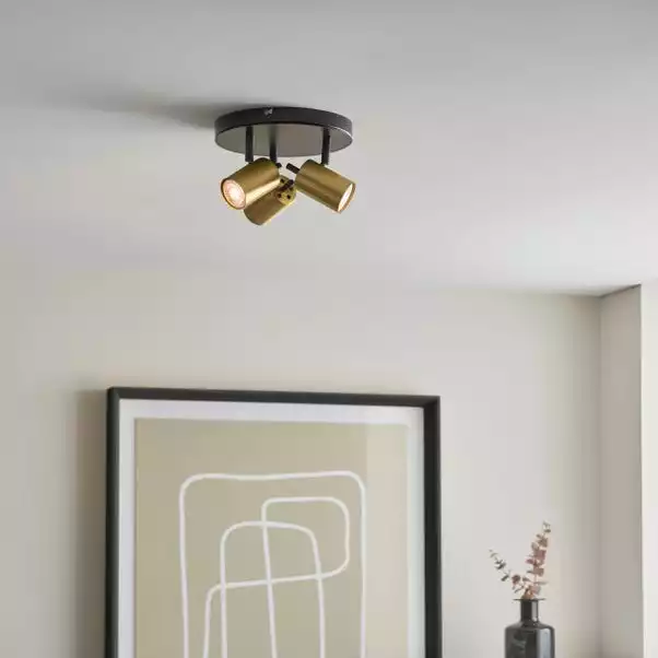 Dunelm Carter 3 Light Gold Spotlight 5 Dunelm Carter 3 Light Gold Spotlight - Image 3