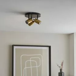 Dunelm Carter 3 Light Gold Spotlight 11 Dunelm Carter 3 Light Gold Spotlight -all lighting Sales Store 30754821 alt03