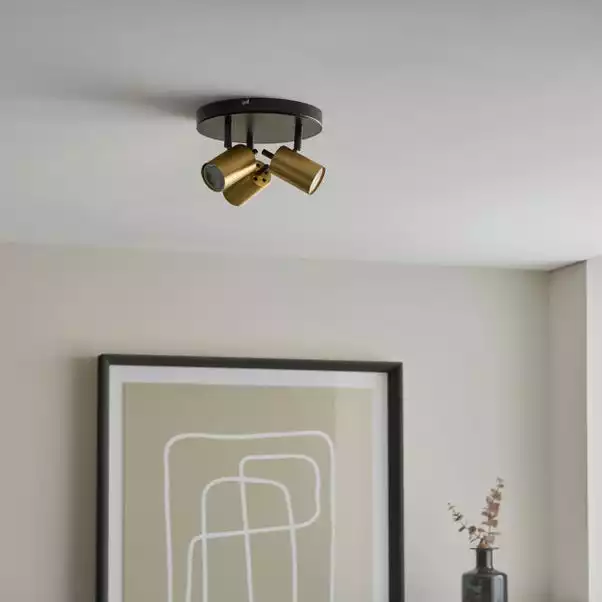 Dunelm Carter 3 Light Gold Spotlight 6 Dunelm Carter 3 Light Gold Spotlight - Image 4