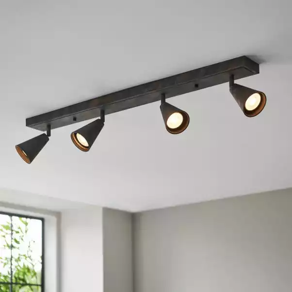 Dunelm Grove Grey 4 Light Spotlight Bar 3 Dunelm Grove Grey 4 Light Spotlight Bar
