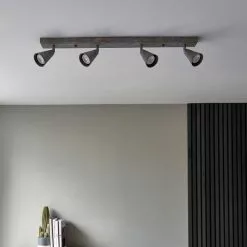 Dunelm Grove Grey 4 Light Spotlight Bar 11 Dunelm Grove Grey 4 Light Spotlight Bar -all lighting Sales Store 30754825 alt03